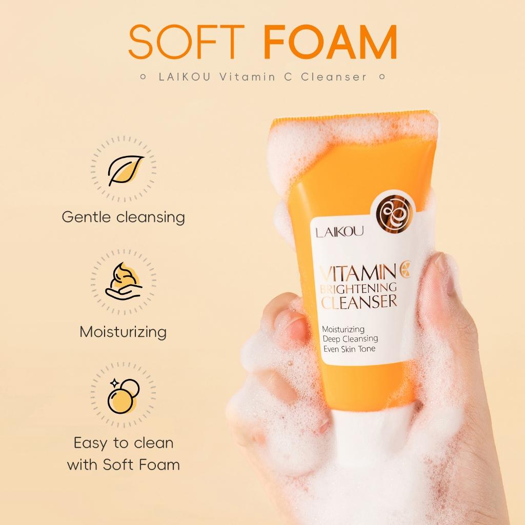 Laikou Brightening Conjunto De Tratamento De Pele Com Vitamina C Remove Manchas De Sardas Hidratante 5pcs