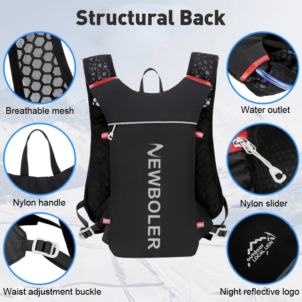 Newboler Mochila De Hidratação Para Ciclismo Colete Respirável Para Corrida Em Maratona Mochila De Corrida