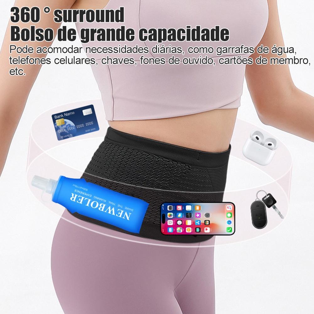Newboler Cinto De Corrida Ao Ar Livre Com Garrafa De Água Macia Bolsa De Cintura Feminina Masculina Fitness Montanhismo
