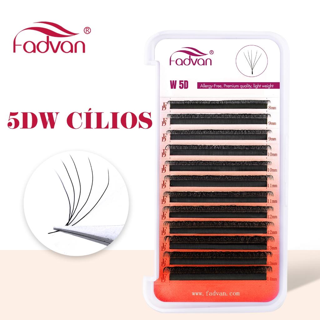Fadvan 5D W Extensões De Cílios Em Forma De Vison Falso Profissionais Macios Naturais Com Pacakging Aleatório
