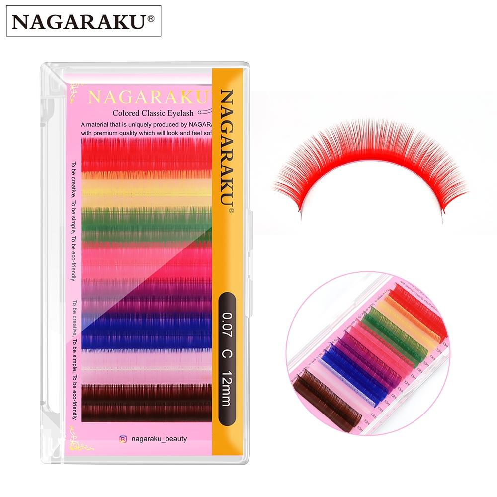 Nagaraku Cílios Postiços Maquiagem Mink Cílios Arco Iris Suave Claro Natural