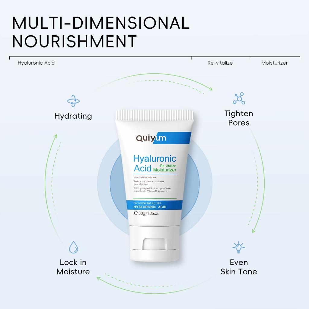 Quiyum Ácido Hialurônico Re-vitalize/creme De Retinol Para Cuidados Com O Dia E Noite Suave Linhas Finas Hidratante Ilum