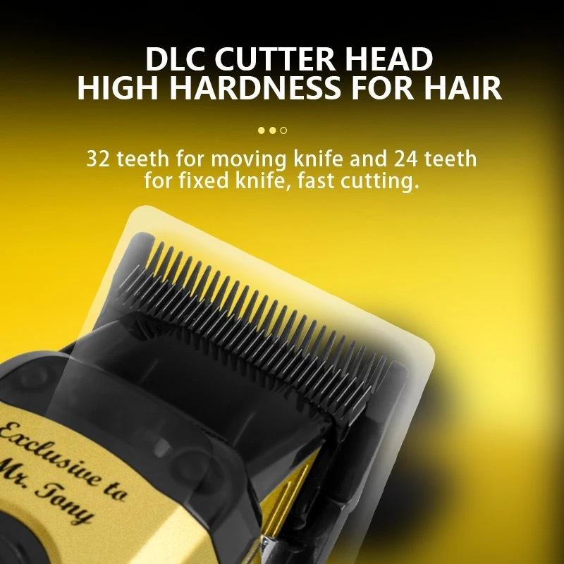 Kemei Profissional Motor Sem Escova Máquina De Cortar Cabelo 11500rpm Fio Barbeiro Aparador De Elétrico Dlc-lâmina Corte
