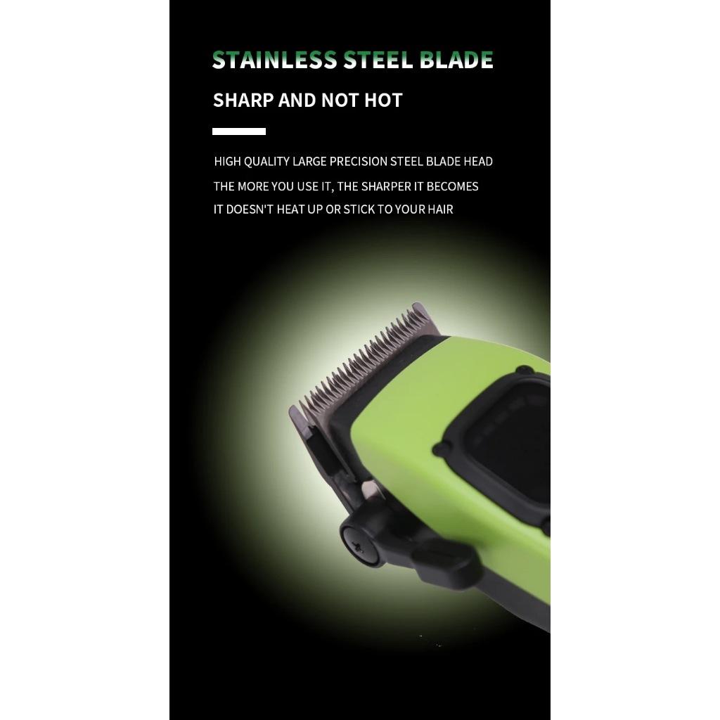 Kemei Profissional Barbeiro Máquina De Cortar Cabelo Sem Fio Recarregável Aparador De Elétrico Masculino Corte Kit De Pr