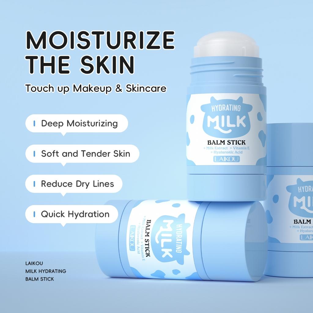 Laikou Leite Bálsamo Hidratante Estoque 40g Pele Macia E Suave Hidratação Profunda Portátil