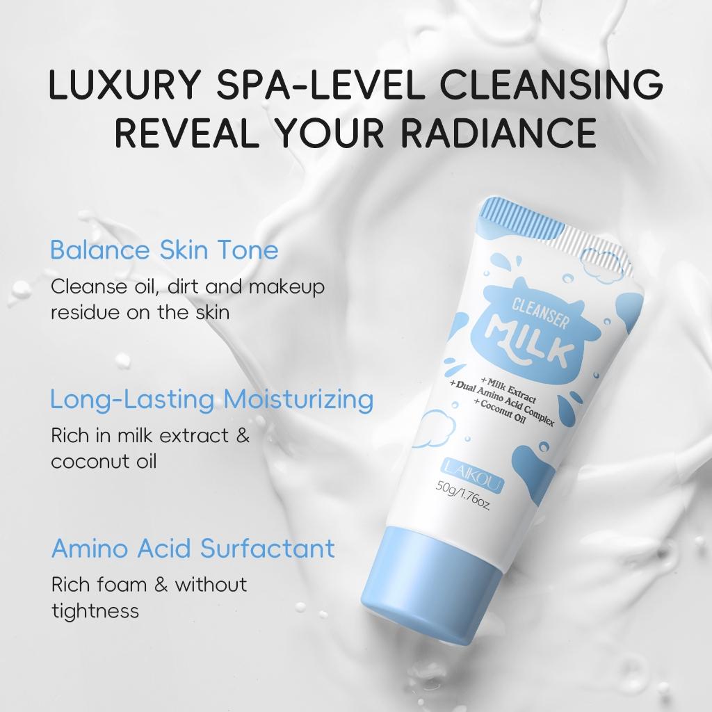 Conjunto De Cuidados Com A Pele Laikou Ultimate Milk-nutrir E Hidratar Vidro Radiante Brilhante Em 7 Etapas