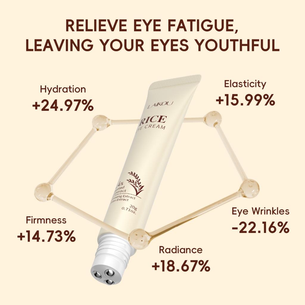 Laikou Arroz Creme Para Os Olhos Alvo Linhas Secas Hidratação Profunda Reduzir Olheiras Levantamento Endurecimento 20g
