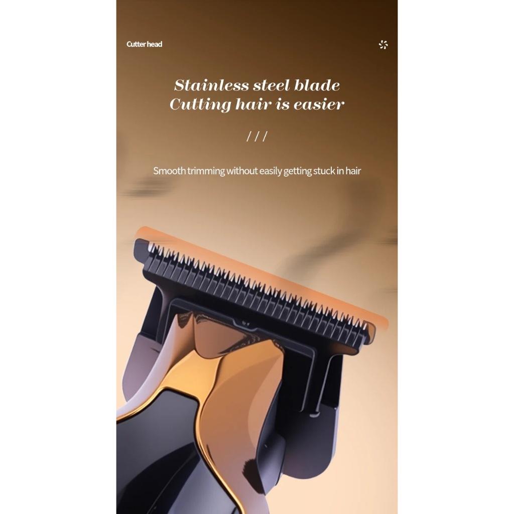 Kemei Profissional Sem Fio Aparador De Cabelo Elétrico Máquina De Cortar Masculino Usb-c Recarregável Acabamento Corte B