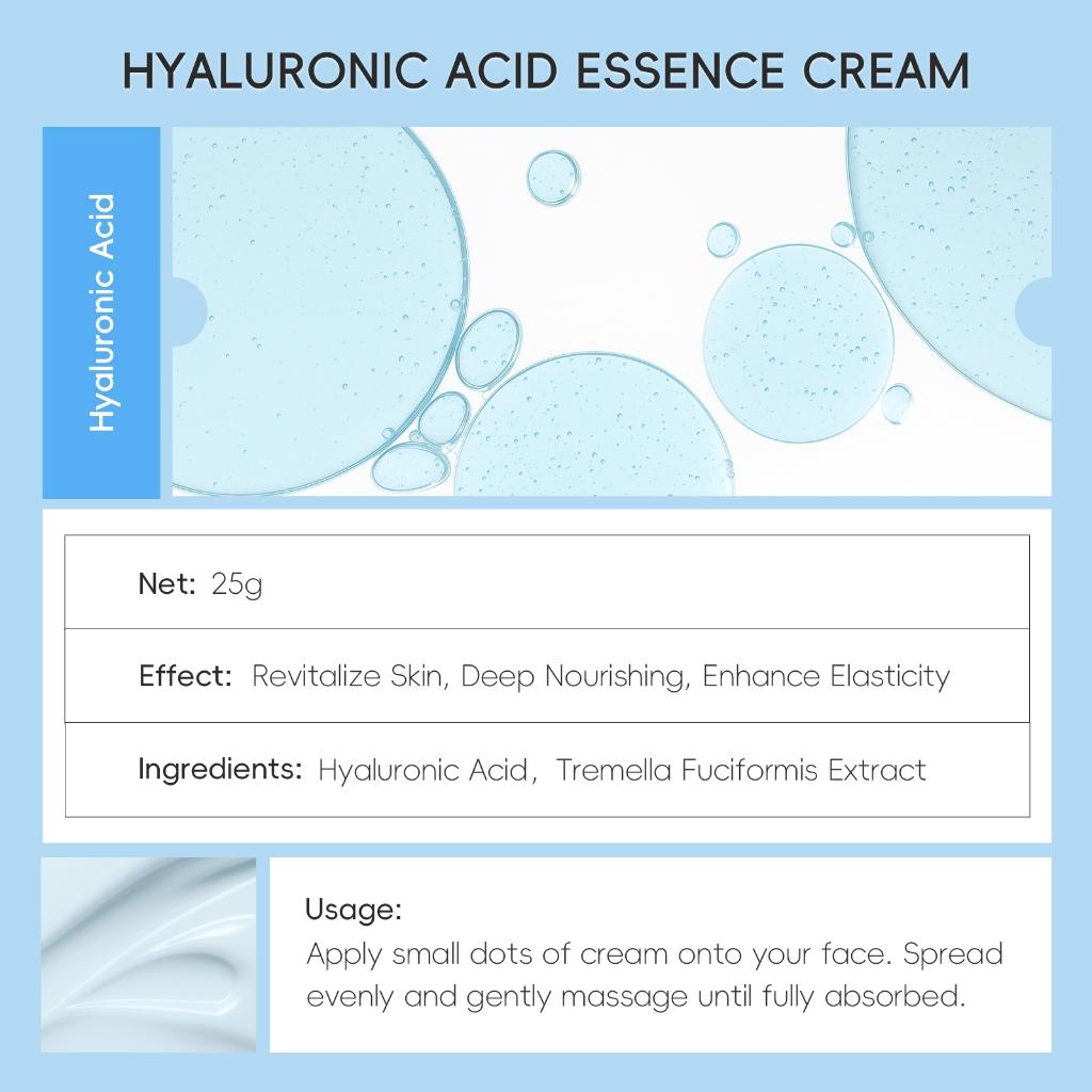 Laikou Creme Facial Ácido Hialurônico Levantamento Firmador Hidratante Reduzir Rugas 25g