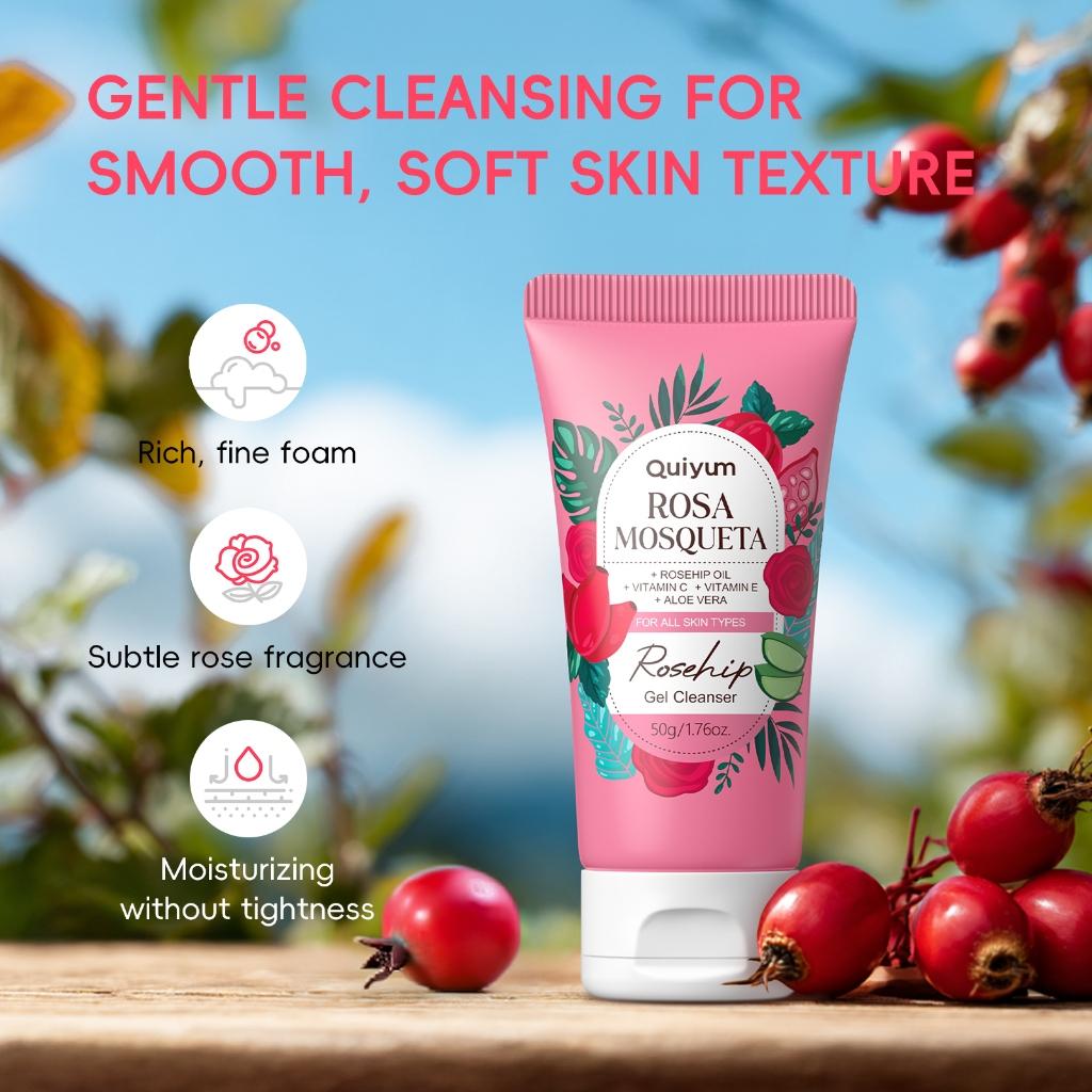 Kit Skincare Quiyum 14 Itens Rosa Mosqueta E Sakura Limpeza Máscaras Sérum E Acessórios