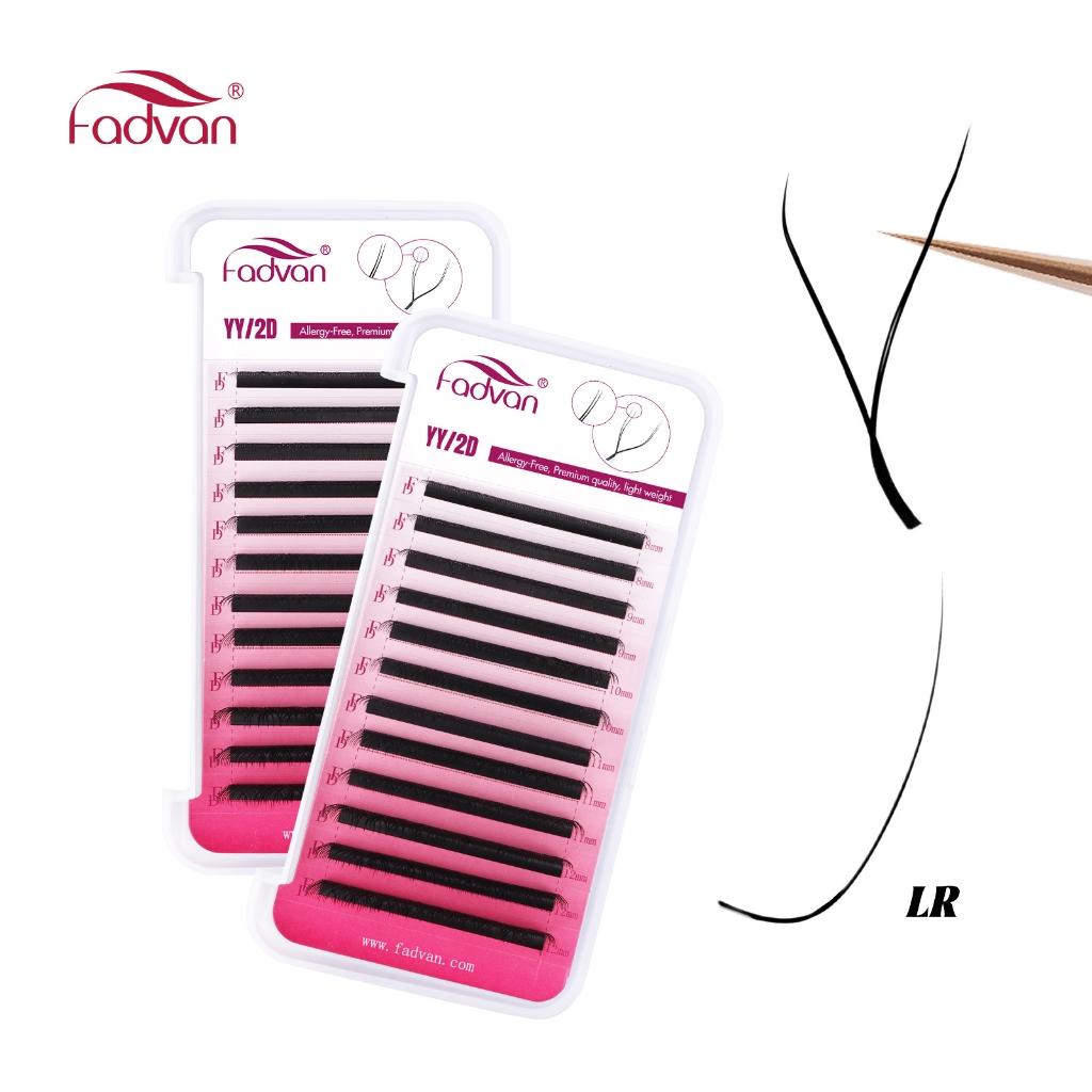 Fadvan Lashes Lr Lu Yy Fox Style Volume Brasileiro Pré-fabricado Fãs Extensão De Cílios