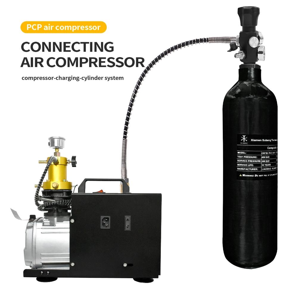 Tuxing 300bar 1.1L 1100cc Cilindro De Fibra De Carbono Hpa Tanque Mergulho De Alta Pressão M18 1.5