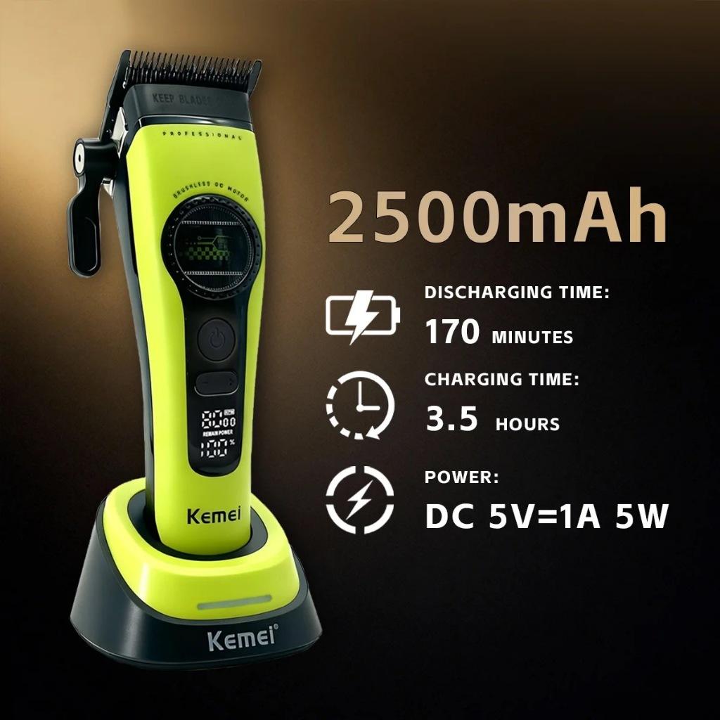 Kemei 1593 1595 Aparadores De Cabelo Profissional Barbeiro Máquina De Cortar F1-super Motor Externo Sem Escova Corte
