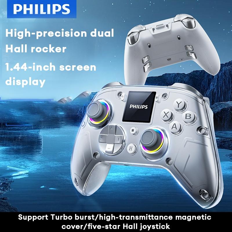 Philips Tri-mode Gamepad Sem Fio Ultra-baixa Latência Dual Hall Joystick Tela De 1.44 Polegadas 1000mah Para Swi