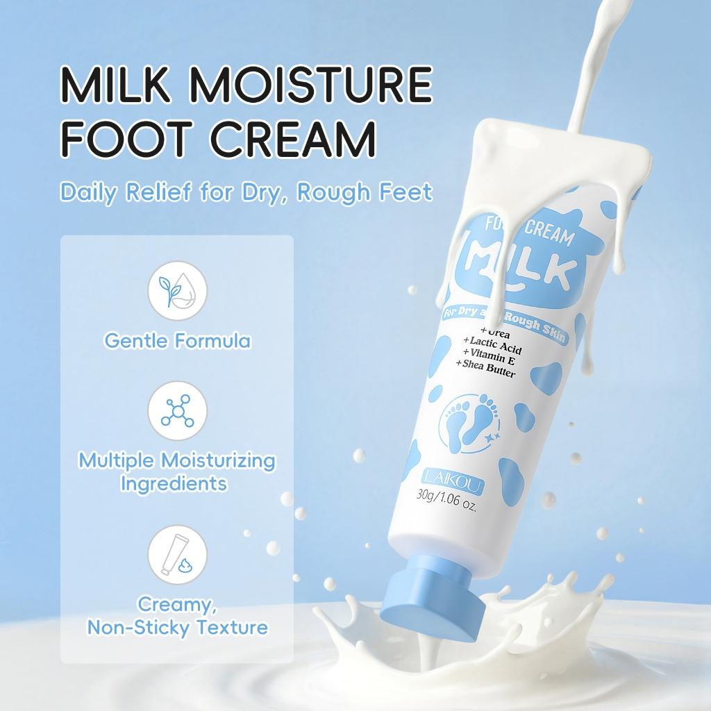 Conjunto De Presente Para Cuidados Com O Leite De Corpo Inteiro Laikou (creme Os Pés + Protetor Labial + Loção Corporal