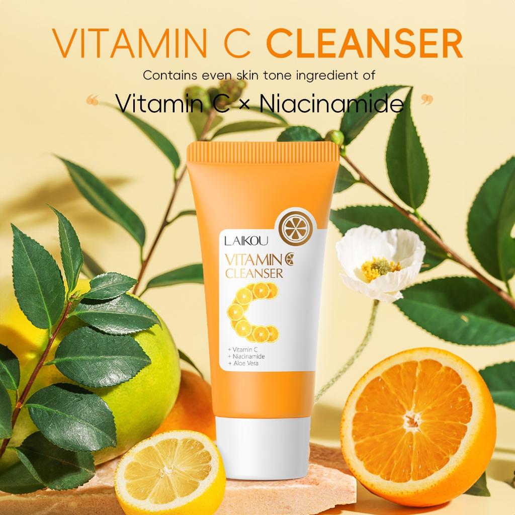 Laikou Vitamina C Branqueadora Limpeza Facial Profunda Cravos Espuma 50g