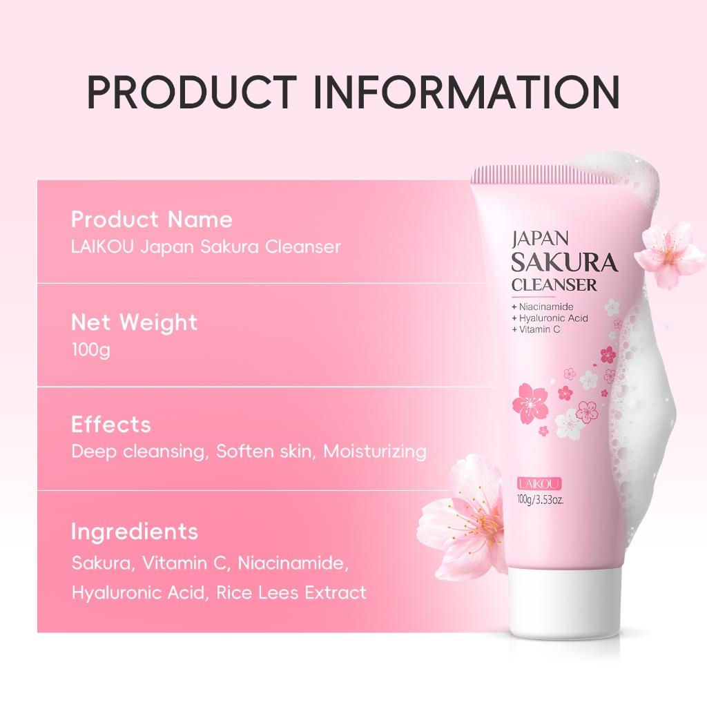 Laikou Creme Facial Sakura De Limpeza De Poros E 100g