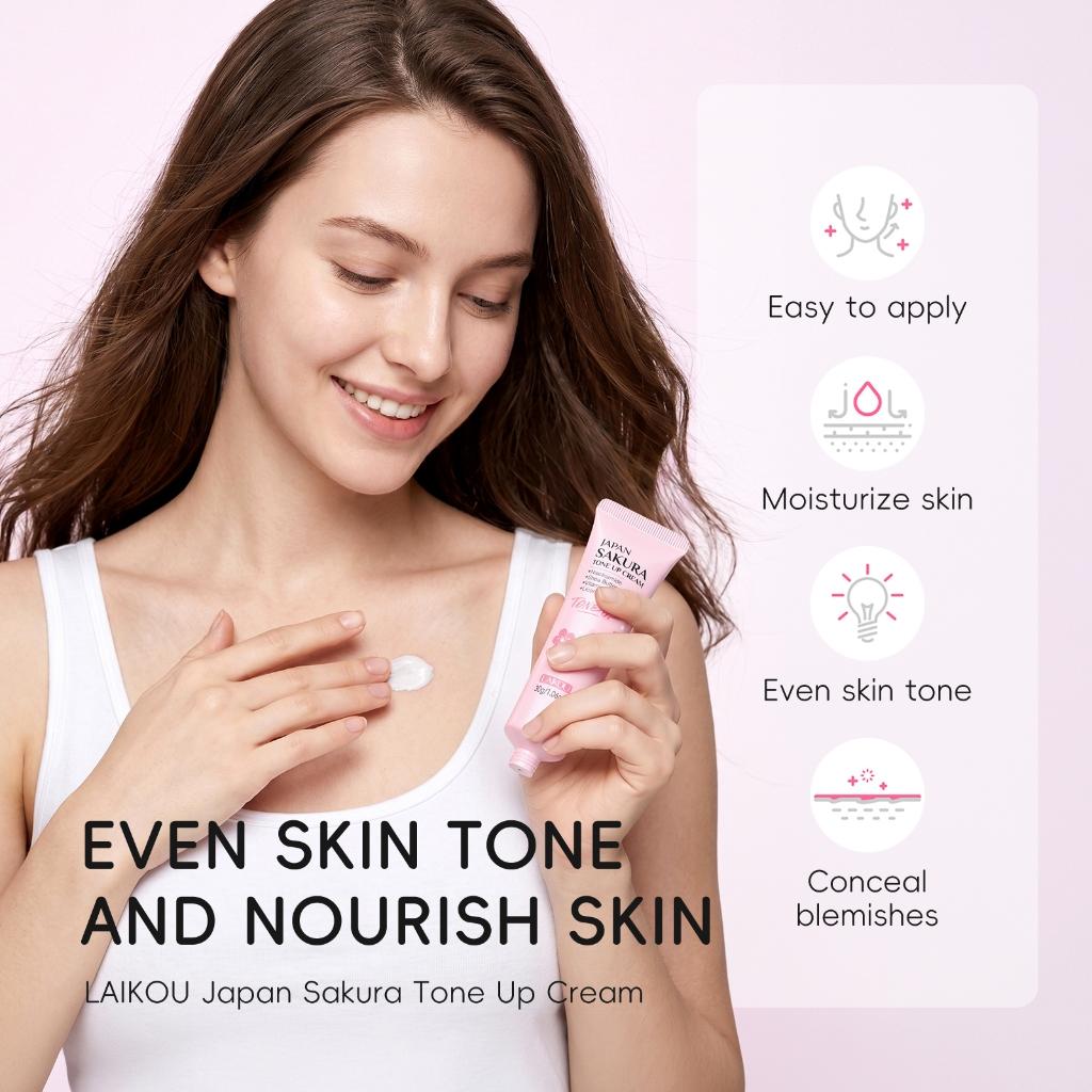 Laikou Japão Sakura Creme De Tom Manchas De Ocultação Brilhante 30g