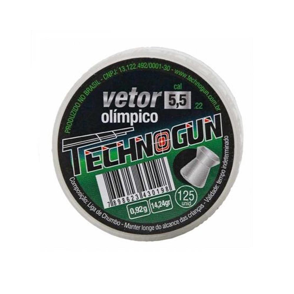 Chumbinho Vetor 5.5mm 125 Unidades Technogun