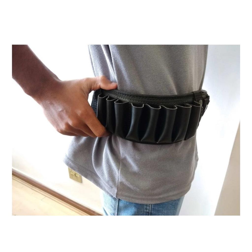 Baleiro/cartucheira Calibre 12 Suporte Para 8 Cartuchos Preto Acessório Tático