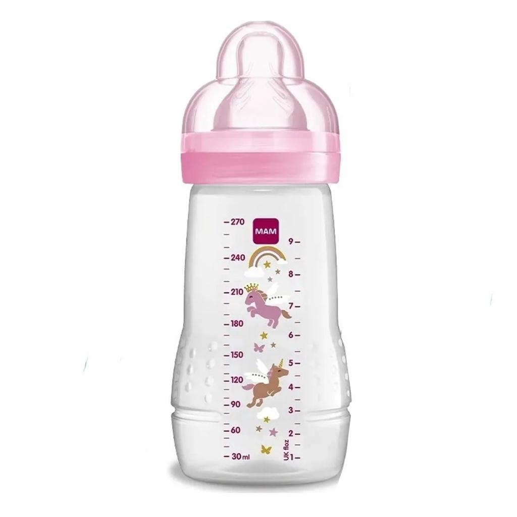 Kit 2 Mamadeiras Easy Active 270/330ml 2m+ Rosa - Mam