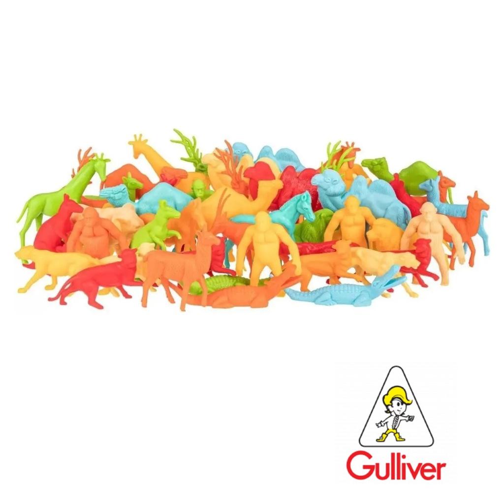 Balde De Zoológico Com 36 Animais Coloridos Gulliver