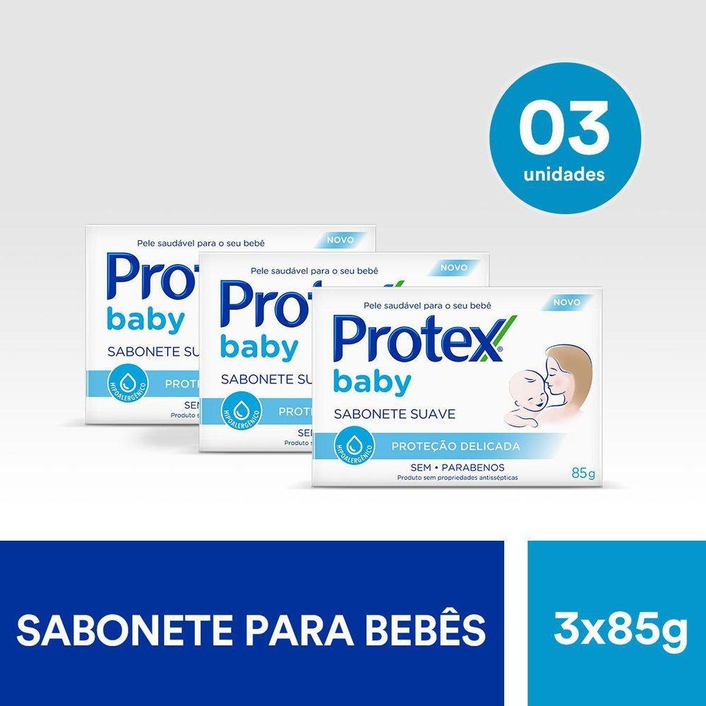 Sabonete Protex Baby Proteção Delicada Com 3 Unidades