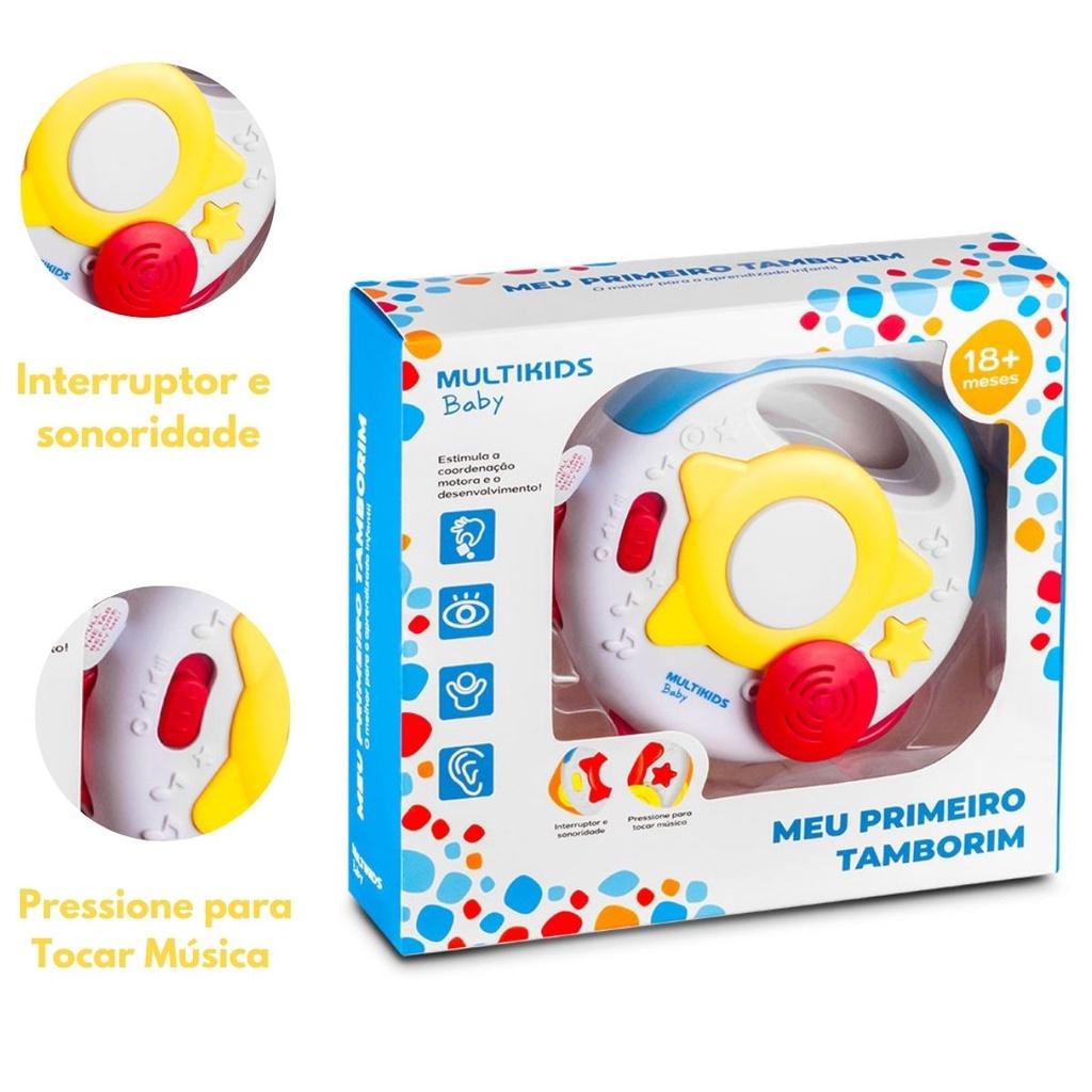 Meu Primeiro Tamborim Efeito De Luz E Som Multikids Baby