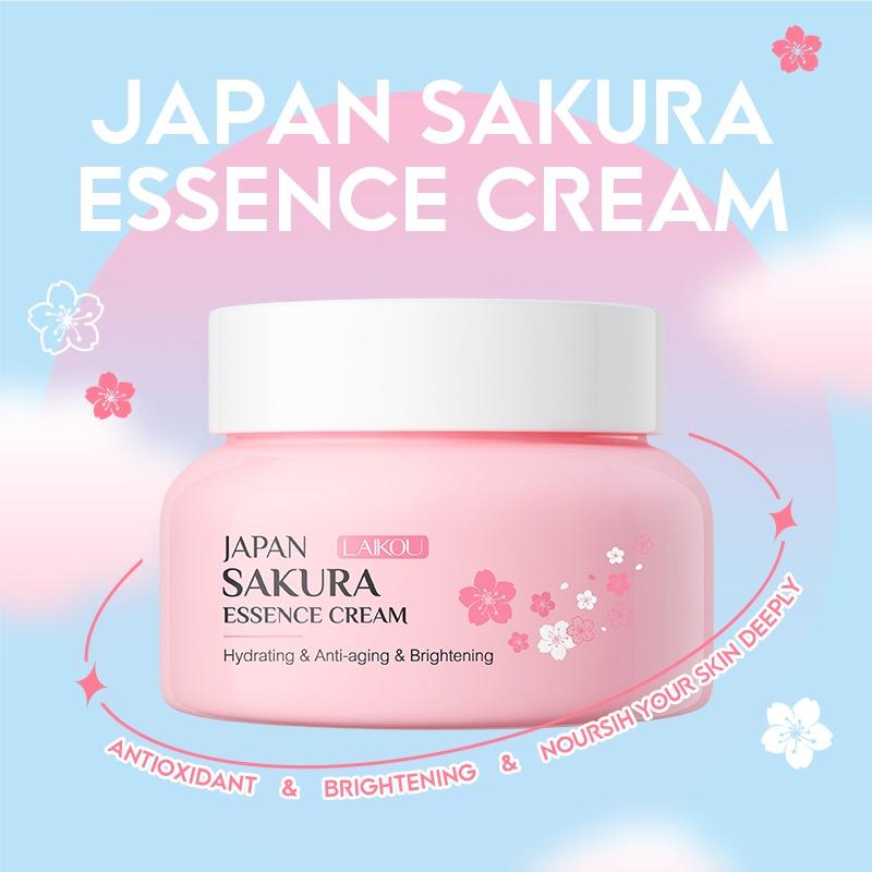 Laikou Japão Sakura Conjunto De Cuidados Com A Pele Hidratante Facial Apertar Poros Essência Rejuvenescedor Brilho