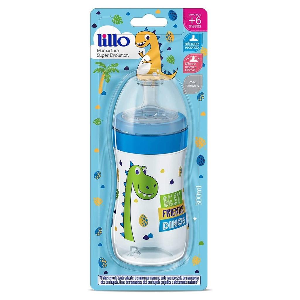 Mamadeira Super Evolution Magia 300ml 6m+ Azul Lillo
