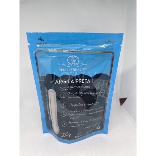 Argila Preta Em Pó Phallebeauty100g100 Vegano Produto Natural