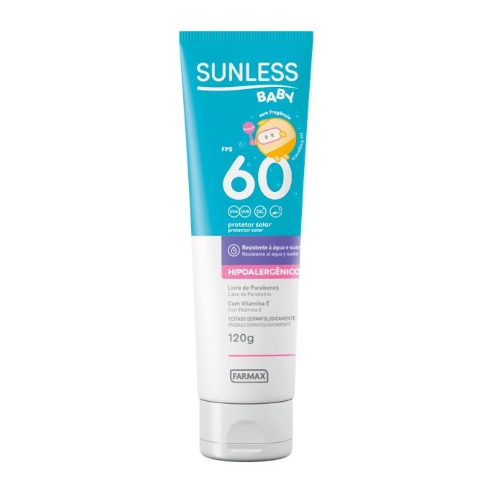 Protetor Solar Baby FPS 60 P/Bebê Sunless 120g
