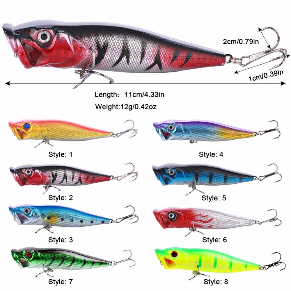 Isca Artificial De Pesca Sougayilang 8 Colors 3D Fish Eyes 14cm 12g With Two Treble Hooks Dive Board
