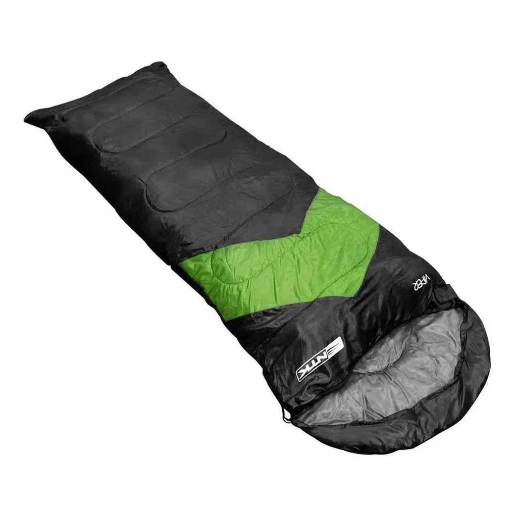 Saco De Dormir Verde Nautika 5 A 12ºc Capuz E Impermeável Preto E Verde
