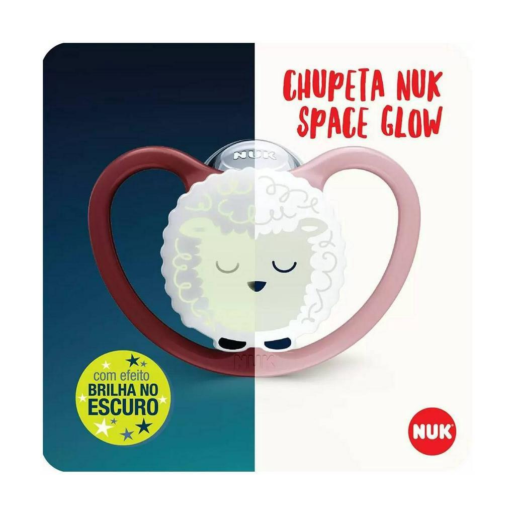 Kit 2 Chupetas Space Girl +6m Animais Rosa - Nuk