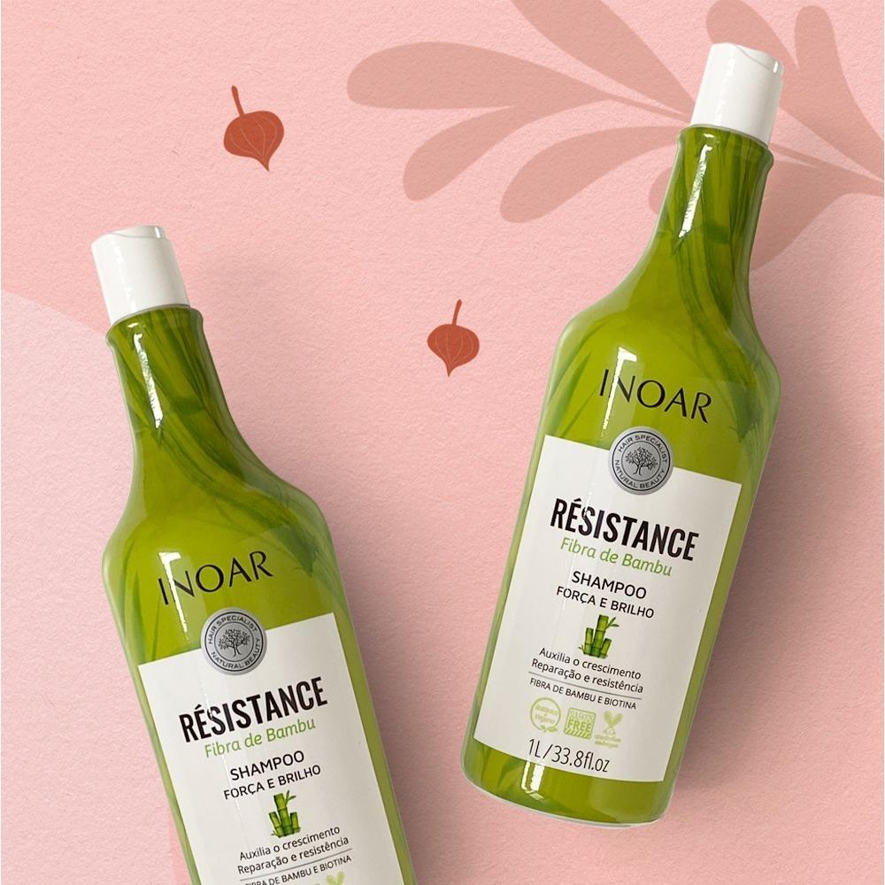 Kit Inoar Résistance Fibra De Bambu - Shampoo E Condicionador 2L