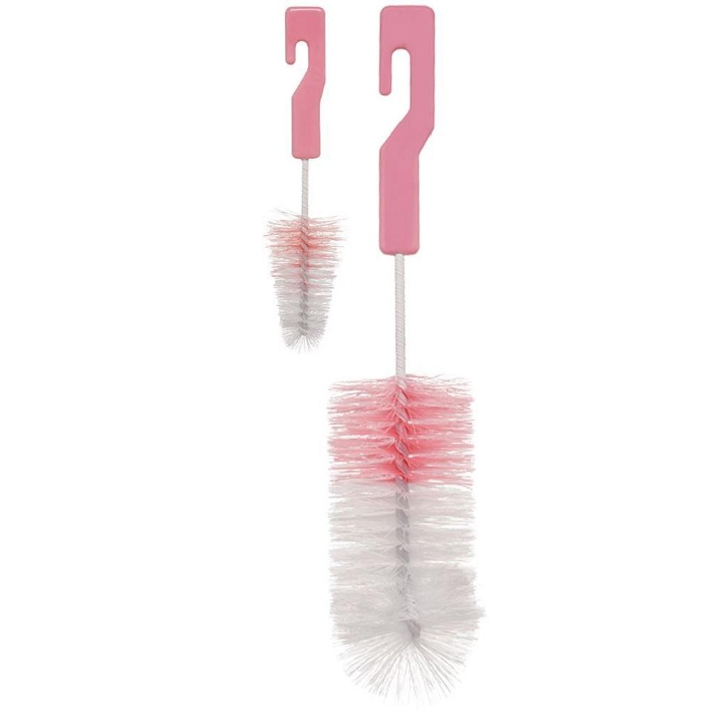 Kit Escovas Para Limpeza De Mamadeira E Bico Rosa 5413 Buba