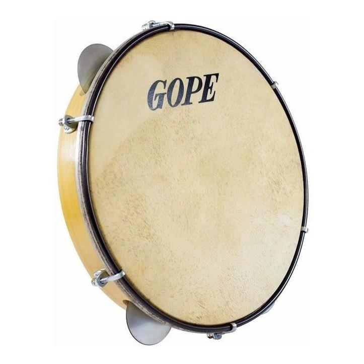 Pandeiro Gope 10 Pol. 631pea Pele Couro Madeira