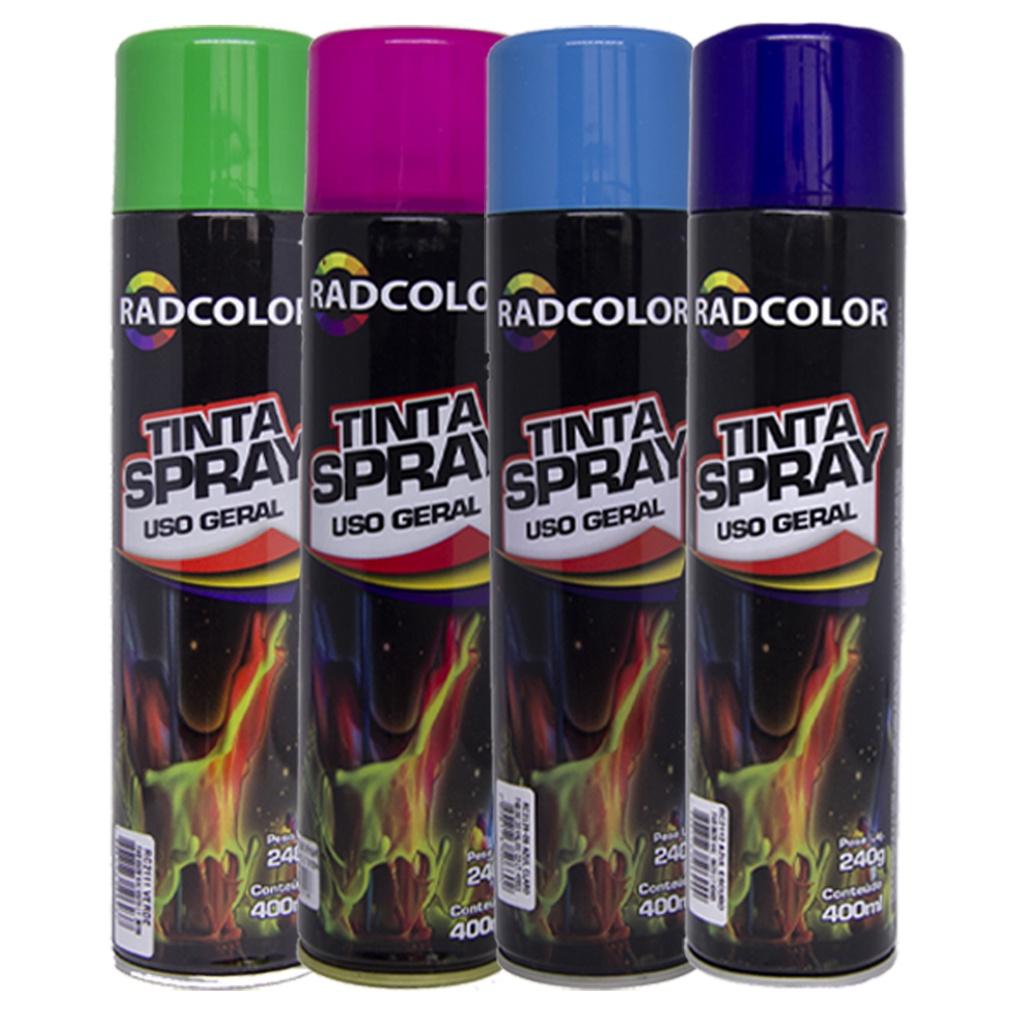 Lata De Tinta Spray Todas As Cores 400ml Uso Geral E Automotivo Secagem Rápida - Radnaq