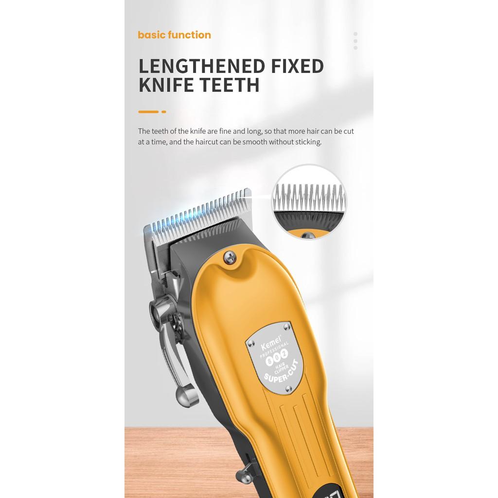 Kemei Profissional Aparadores De Cabelo Para Os Homens Todo O Metal Sem Fio Elétrico Kit De Corte Diy Home Barber Salão