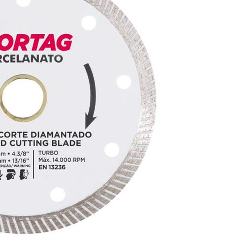 Disco De Corte Diamantado Porcelanato 110mm - Cortag