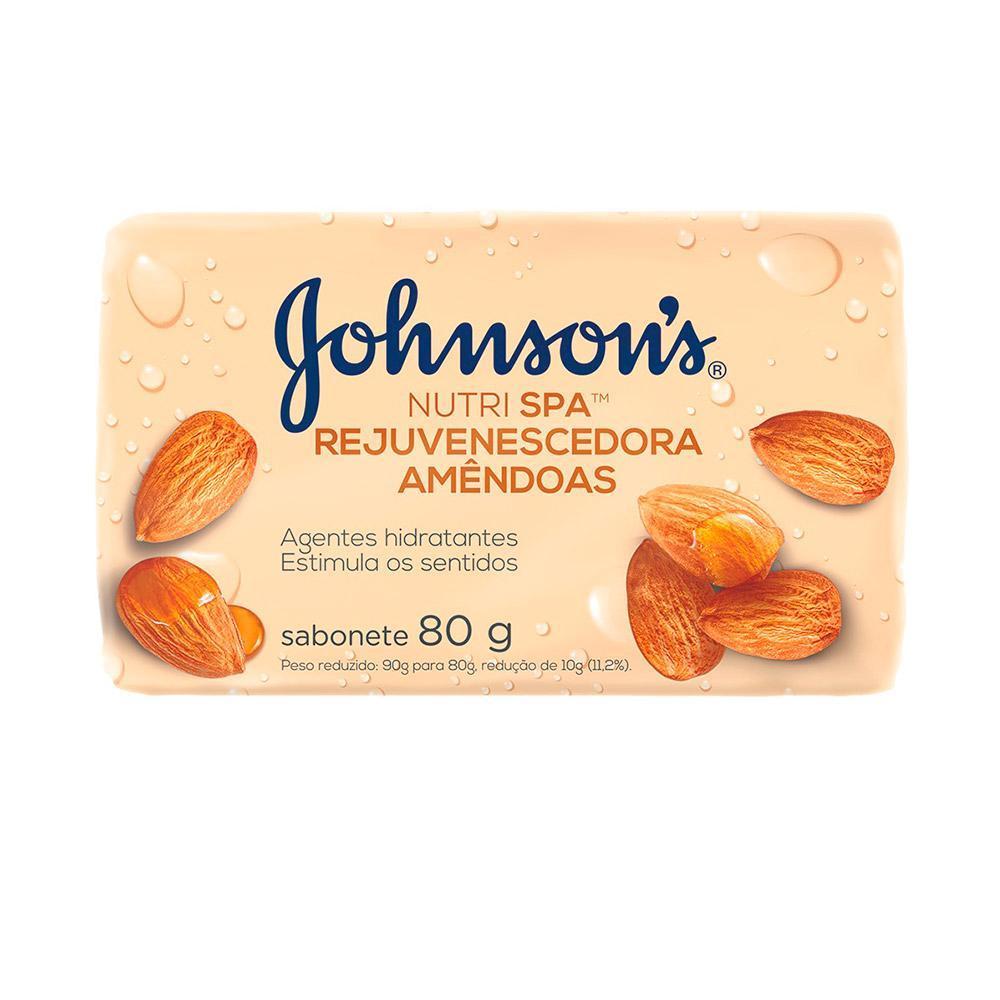 Kit Com 5 Sabonete Barra Johnson S Rejuvenescedora Amêndoas 80g