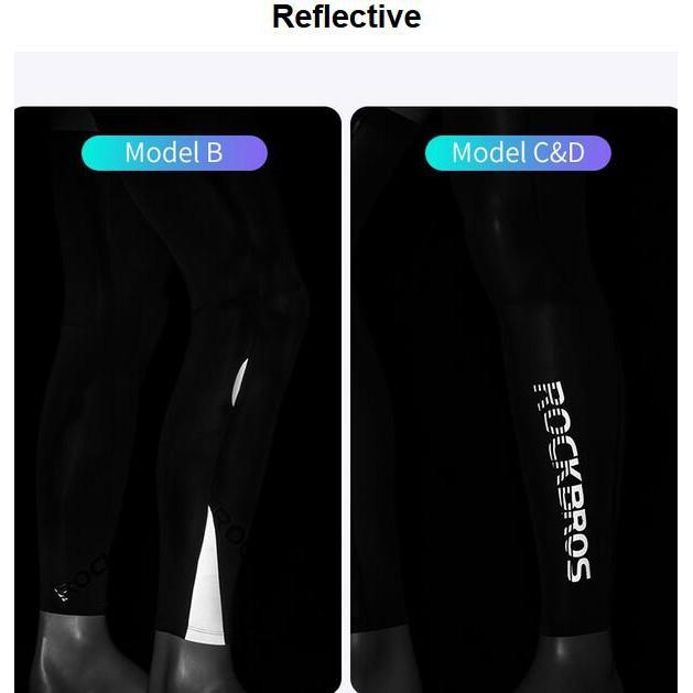 Rockbros Outdoor Sports Silk Ice Cool Leg Warmers Oversleeve Cycling Leg Knee Covers Arm Sleeve