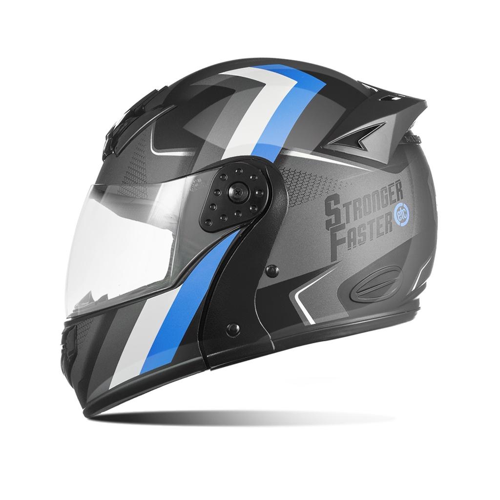 Capacete Moto Escamoteável Masculino E Feminino Urbano Gladiator Etceter Stronger Faster Brilhante
