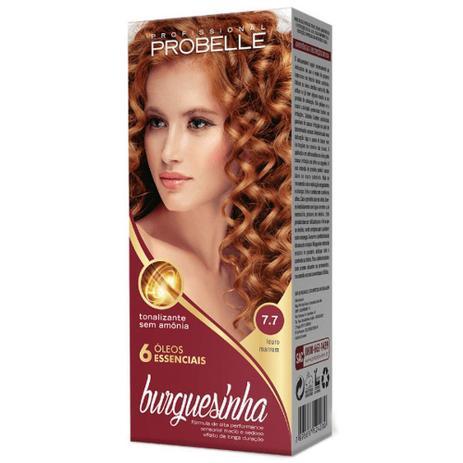 Tonalizante Burguesinha 7.7 Louro Marrom Probelle 50ml Probelle