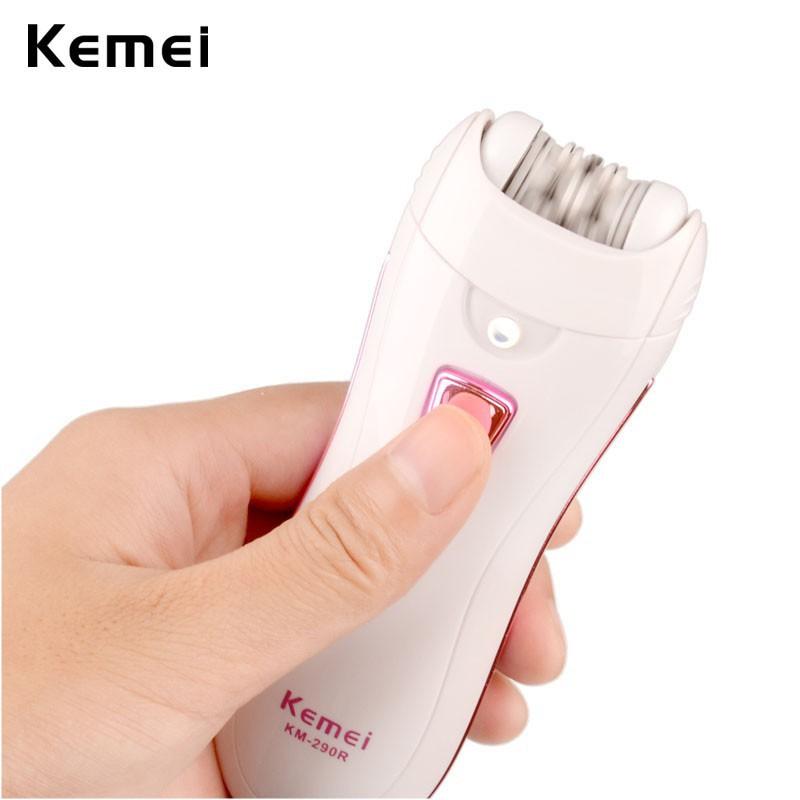 Kemei Depilador Elétrico De Barbear Lady Rosto Corporal Undearm Armpit Biquíni