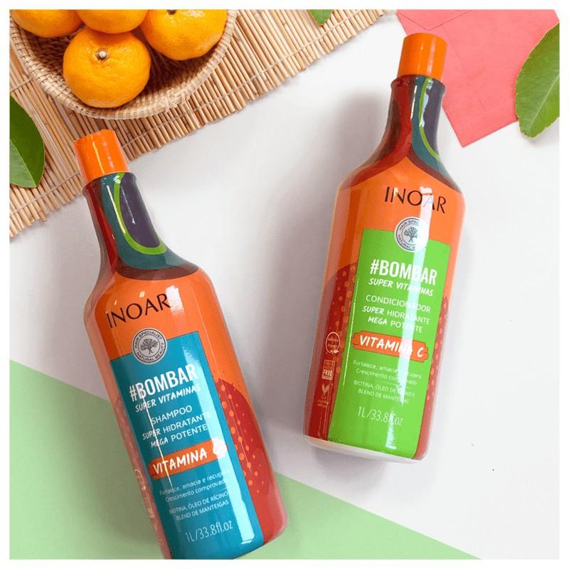 Kit Inoar Bombar Super Vitaminas Shampoo E Condicionador 2L