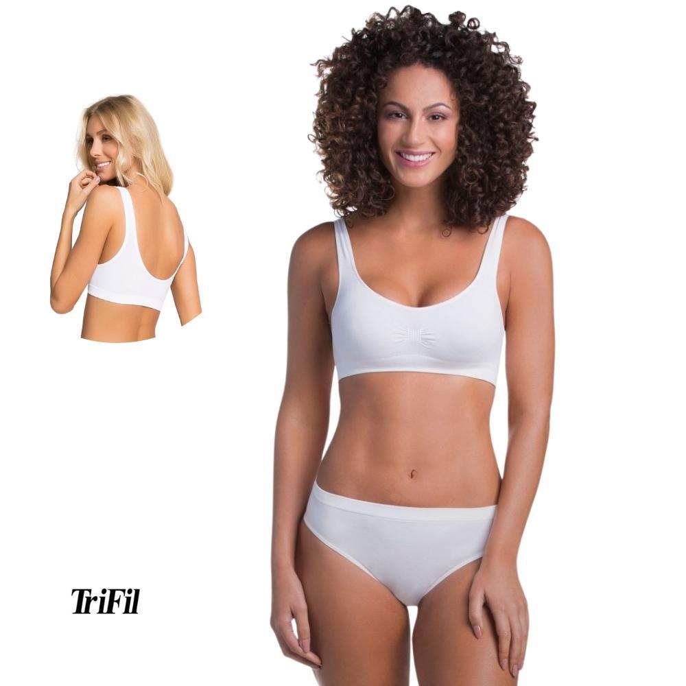 Top Sutia Fitness Academia Media Sustentacao Sem Costura Basico Trifil Sem Bojo Original