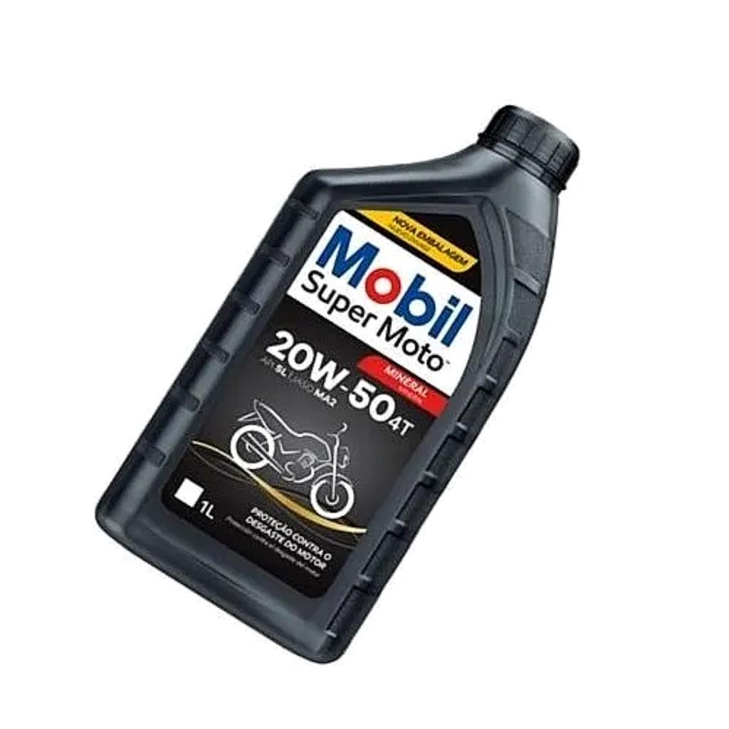 Óleo Lubrificante Motor Moto Mobil Super 20w50 4t Api Sl 1l