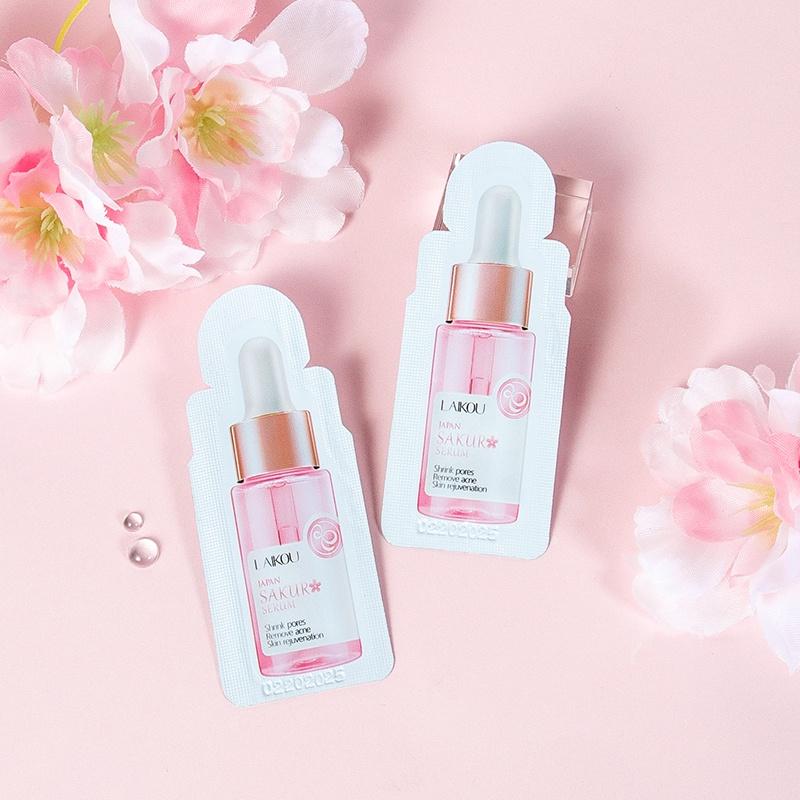 Laikou Sakura Máscara Com Ponta Brilhante Para Cuidados A Pele 7pçs